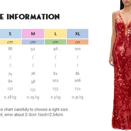 Sexy Women Maxi Dresses Elegant Sequins Sleeveless Female Long Dress Fashion  Solid Deep V Neck Ladies Party Robe Dress