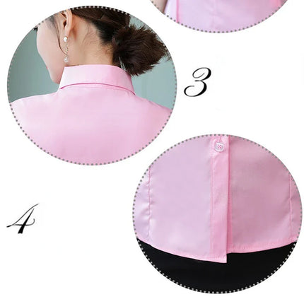 Polyester Cotton Shirts for Women Long Sleeve Blouse