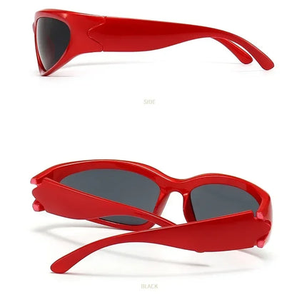 Unique Y2K Designer Luxury Sunglasses Women Rectangle Big Frame Sun Glasses For Men Outdoor UV Protection Classic 2000S Black Sh