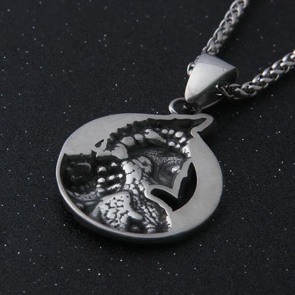 stainless steel King of War Spartan Warrior Portrait Pendant Men\'s Necklace Trend Rock Hip Hop Party Jewelry Christmas Gift