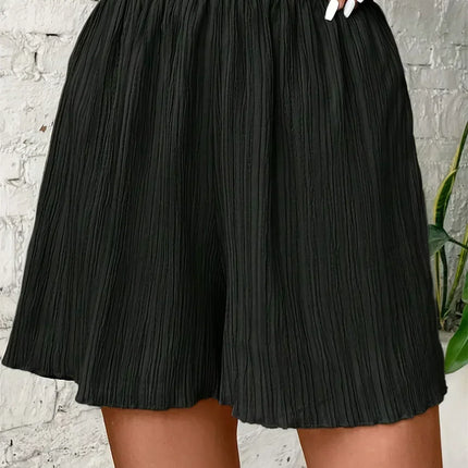 Women High Waist Solid Shorts 2025 Spring Summer New Fashion Pant Lady Casual Outfit Short Pants Beach Holiday Simple Clothing