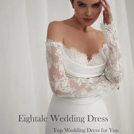 Bohemian Mermaid Wedding Dress - Custom Lace Off-Shoulder Gown | Femstylo