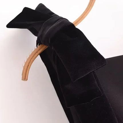 TFMLN Autumn New Women Dress 2024 Slim Chic Sleeveless Dress Bow Casual  Mini Frock Female Fashion Elegant Short Party Dress