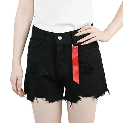3pcs Women's High Waist Denim Shorts 2025 Summer Black Blue White Hot Pants Ripped Jeans Shorts Woman Short Trousers Streetwear