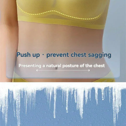 3PCS Ultra-Thin Breathable Ice Silk Top Bras Women's Bustier Underwear Seamless Back Halter Vest Wrap Wireless Bras Solid Color
