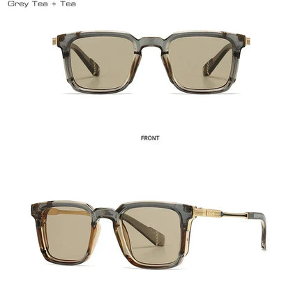 SHAUNA New Square Women Luxury Sunglasses Retro Rivets Men Gradient Shades UV400 Sun Glasses