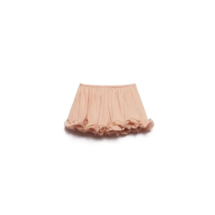 Elegant Ruffle Mini Skirt Set Women Sleeveless Halter Irregular Ruffles Top Mini Loose Short Skirts Sets 2025 Summer Lady Suit