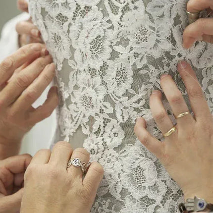 2024 Fascinating A Line Women's Wedding Dresses Pretty Appliques Lace Bride Gowns Sexy Deep V-Neck Side Split Vestidos De Novias