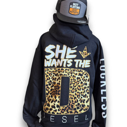 She Wants The Diesel Hoodie Leopard Edition