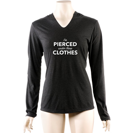 I'm Pierced Under These Clothes Tapered Long Sleeve Hoodie