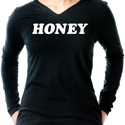 Honey Black Long Sleeve Hoodie