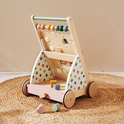 Tiny Land® Versatile Natural Wooden Baby Walker