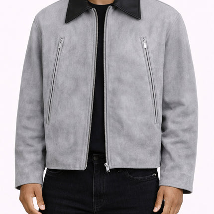 GREY SUEDE WORK JACKET
