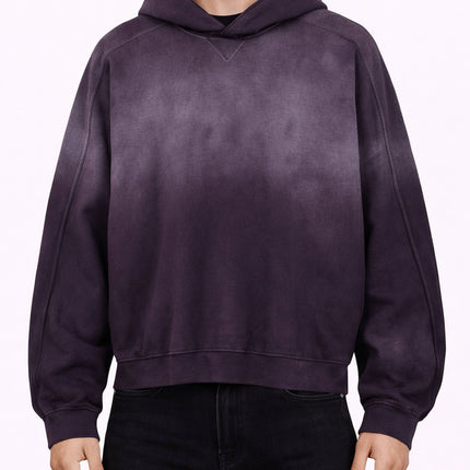PLUM CONTRAST PANEL HOODIE