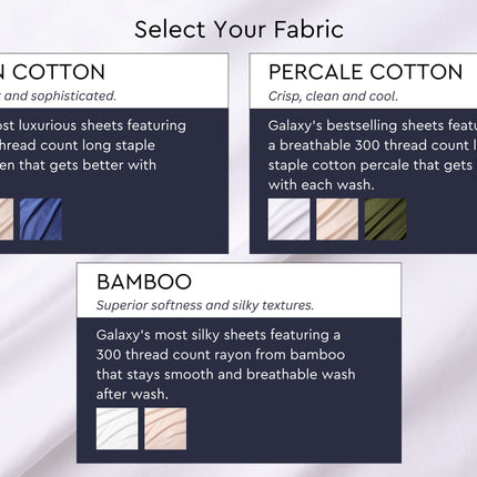 Crisp Percale Cotton Bed Sheets