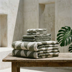 Deia Sage & Ecru / Luxe Set (Set of 6 with Bath Sheets)