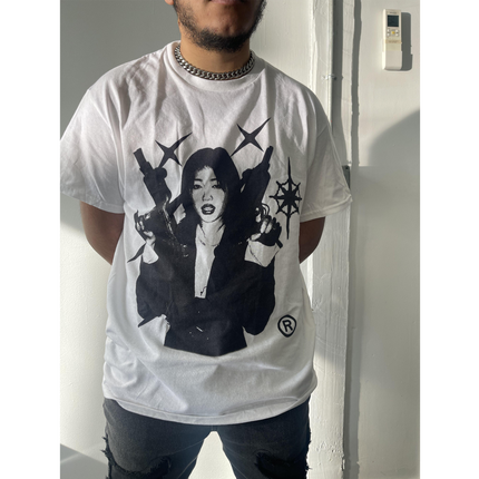 Twin Uzi Streetwear Tee 100 Percent Cotton True To Size Casual Graphic Shirt For Everyday Wear