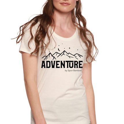 Adventure Printed Women's Bamboo/Cotton Short Sleeve Scoop Neck T-Shirt