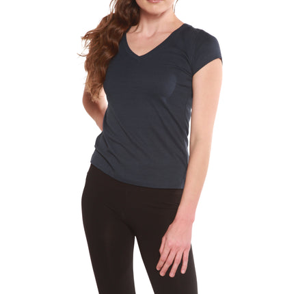 Clearance Women's Bamboo V-Neck Cap Sleeve T-Shirt