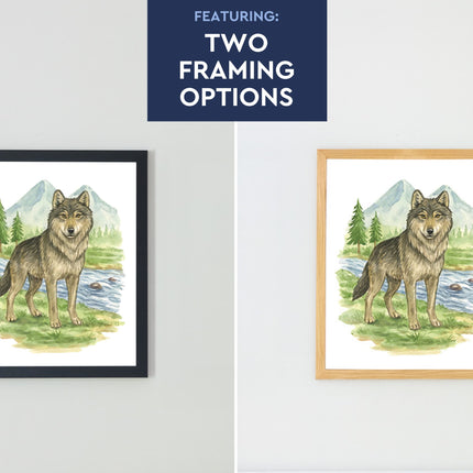 Wild Beasts Art Print, Framed (12" x 16")