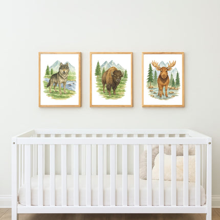 Wild Beasts Art Print, Framed (12" x 16")