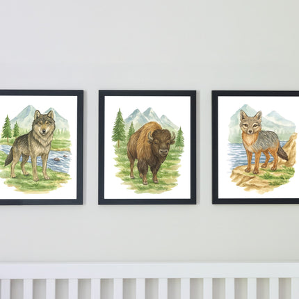 Wild Beasts Art Print, Framed (12" x 16")