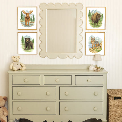 Wild Beasts Art Print, Framed (12" x 16")