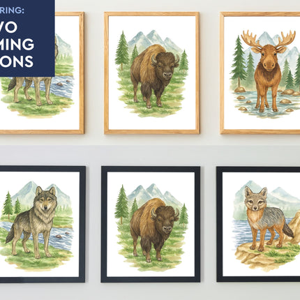 Wild Beasts Art Print, Framed (12" x 16")