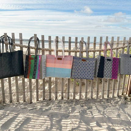 All Black Woven Tote