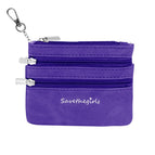 Purple - (3) Zippered Pouch (Hardware: Silver)