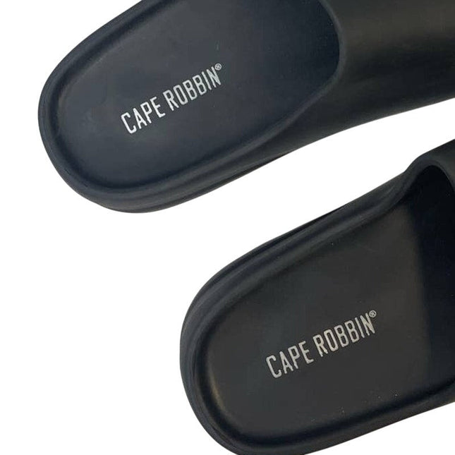 Cape Robbin Womens US Size 9 Soft EVA Foam Black Slide On Comfy Basic Sandals