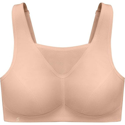 New Glamorise Womens 50F Cafe Full Figure Wire Free No Bounce Sports Bra