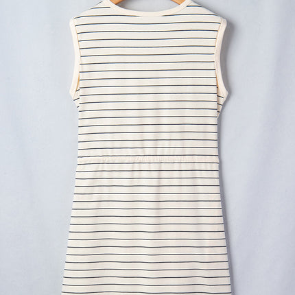 Mabel Stripe Drawstring Tunic Tank