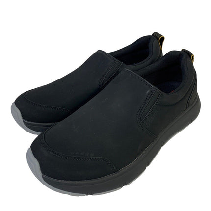 Gerry Mens Size 9.5 Black Faux Leather Slide On Moc II Comfort Sneakers Shoes