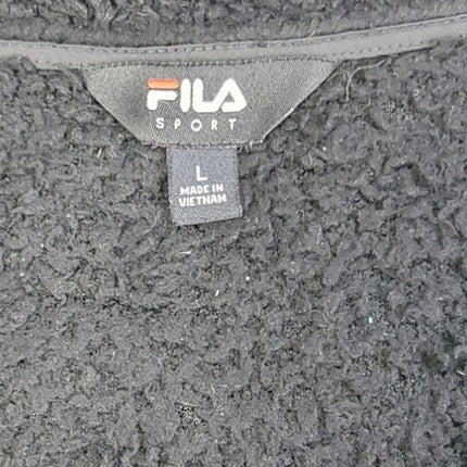 Fila Sport Womens Large 100% Polyester Full Zip Sherpa Jacket W Front Pockets