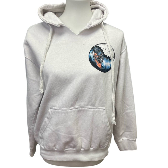 Call Your Mother Mens Medium Surfing Grim Reaper Long Sleeve Sweatshirt Hoodie
