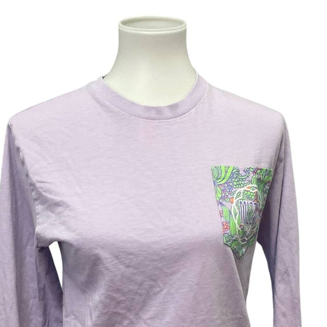 Mizzou Womens Small University of Missouri Columbia Purple Green Long Sleeve Tee