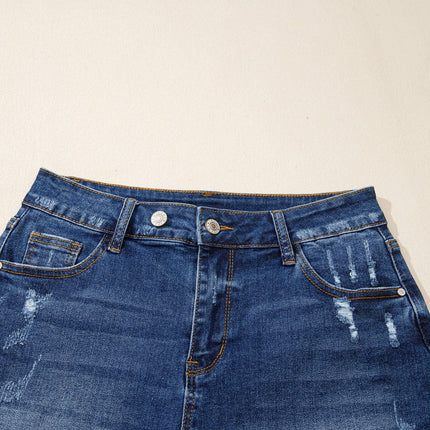 Holland Hem Distressed Whiskery Shorts