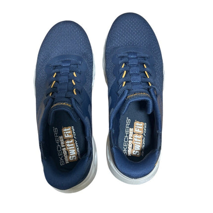 Skechers Men Size 13 Navy Blue Mesh Hands Free Swift Fit Slide On Athletic Shoes