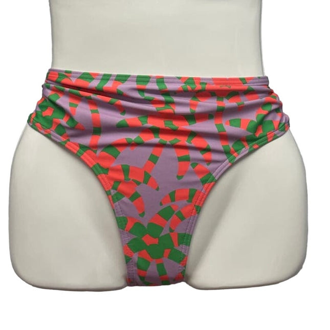 New Adidas Womens Medium Farm Bikini Purple Glow Hipster Swim Bottom ONLY