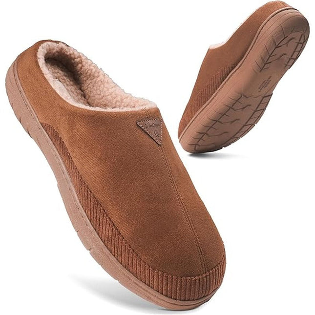 New In Box Weatherproof Vintage Mens Size Medium 9-10 Brown Memory Foam Slippers