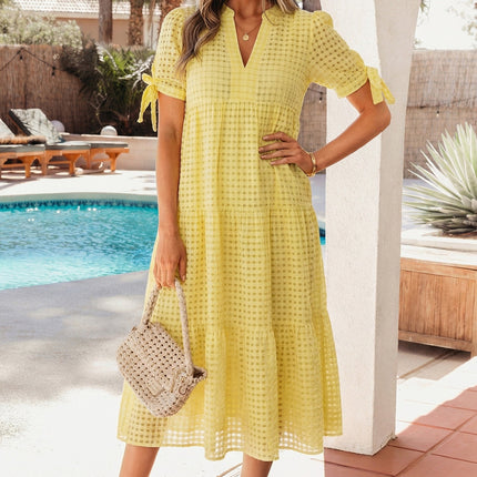 Skyla Sleeve Tiered Midi Dress