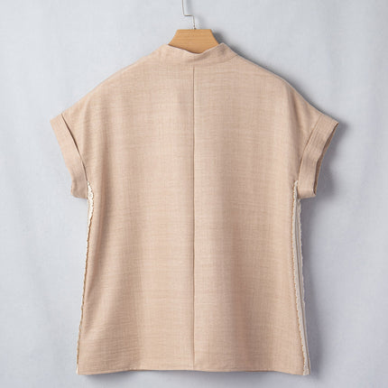 Jessica Rolled Short Sleeve Blouse