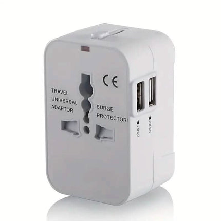All-in-One Universal Travel Charger with Dual USB Charging Ports