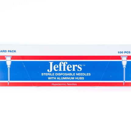 Jeffers Aluminum Hub Needles, Box of 100