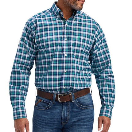 Ariat Men's Pro Series Brantleigh Stretch Classic Fit Shirt, Jelly Bean