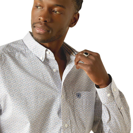Ariat Mens Wrinkle Free "Declan" Classic Fit Long Sleeve Shirt – Iron-Free Button-Front Shirt