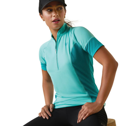 Ariat Women’s Cambria Jersey 1/4 Zip Baselayer – Lightweight Riding Shirt with UPF 50+