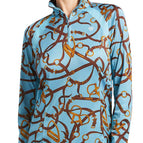 Small / Blue Bridle Print