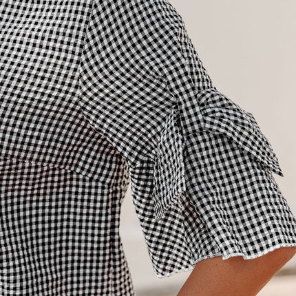 Carolina Ruffled Half Sleeve Blouse
